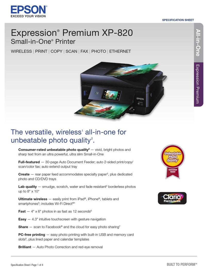 Epson Expression Premium XP-820 Installation instructions