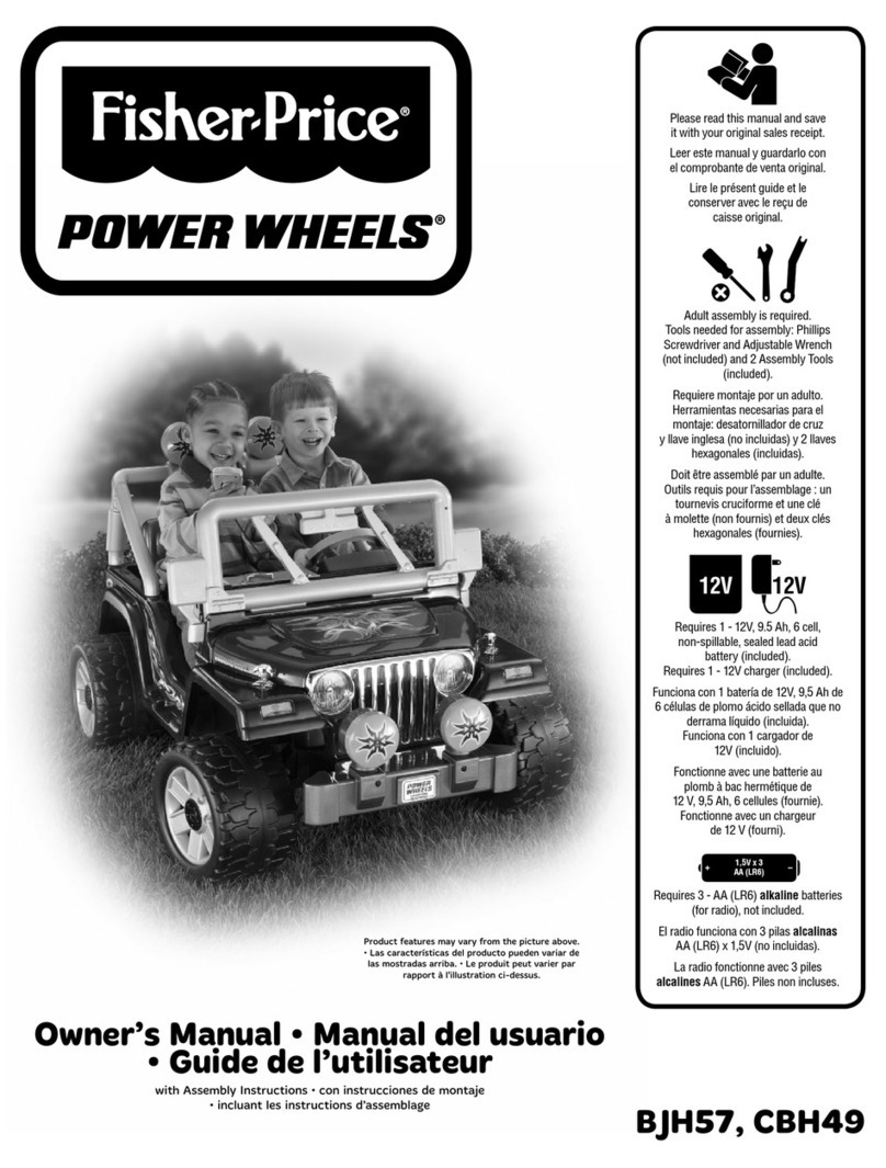 Fisher-Price POWER WHEELS BJH57 owner's manual