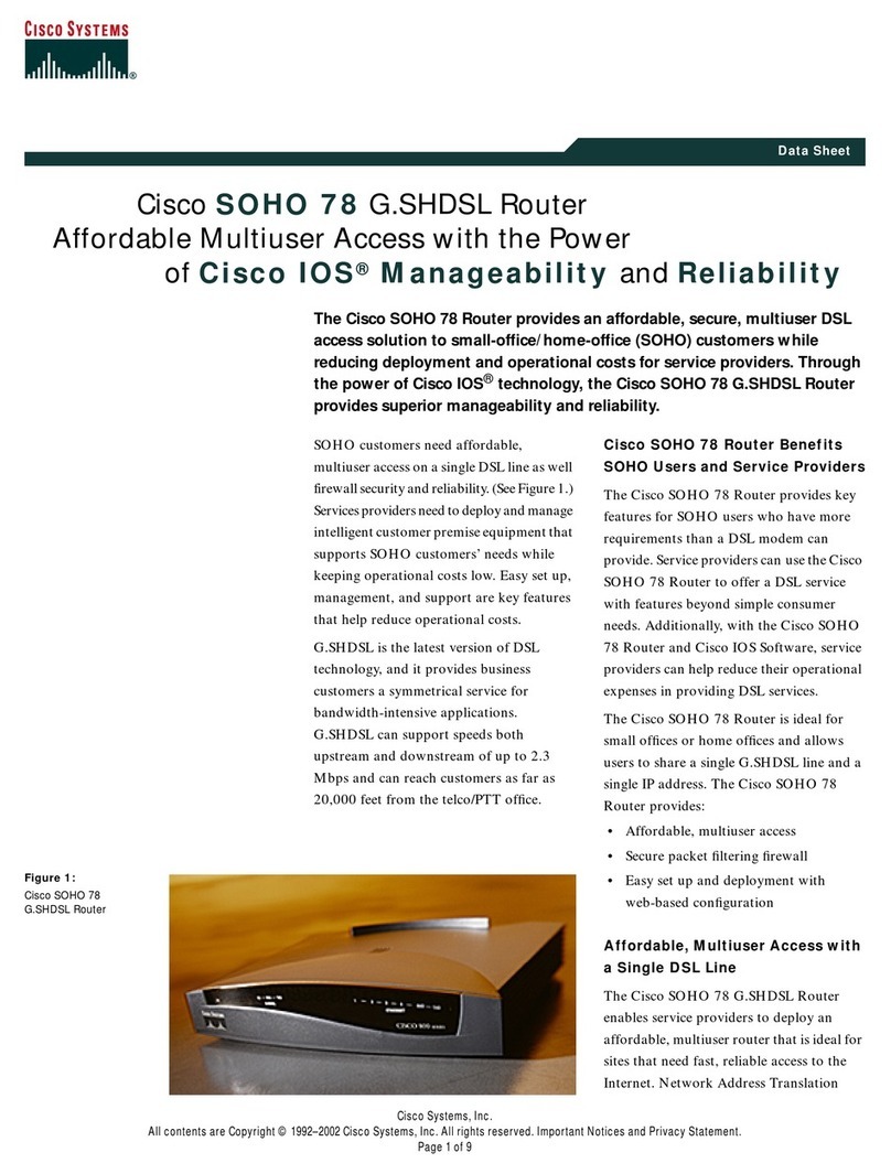 Cisco Soho 78 User manual