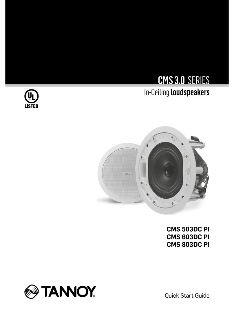 Tannoy CMS 3.0 series quick start guide