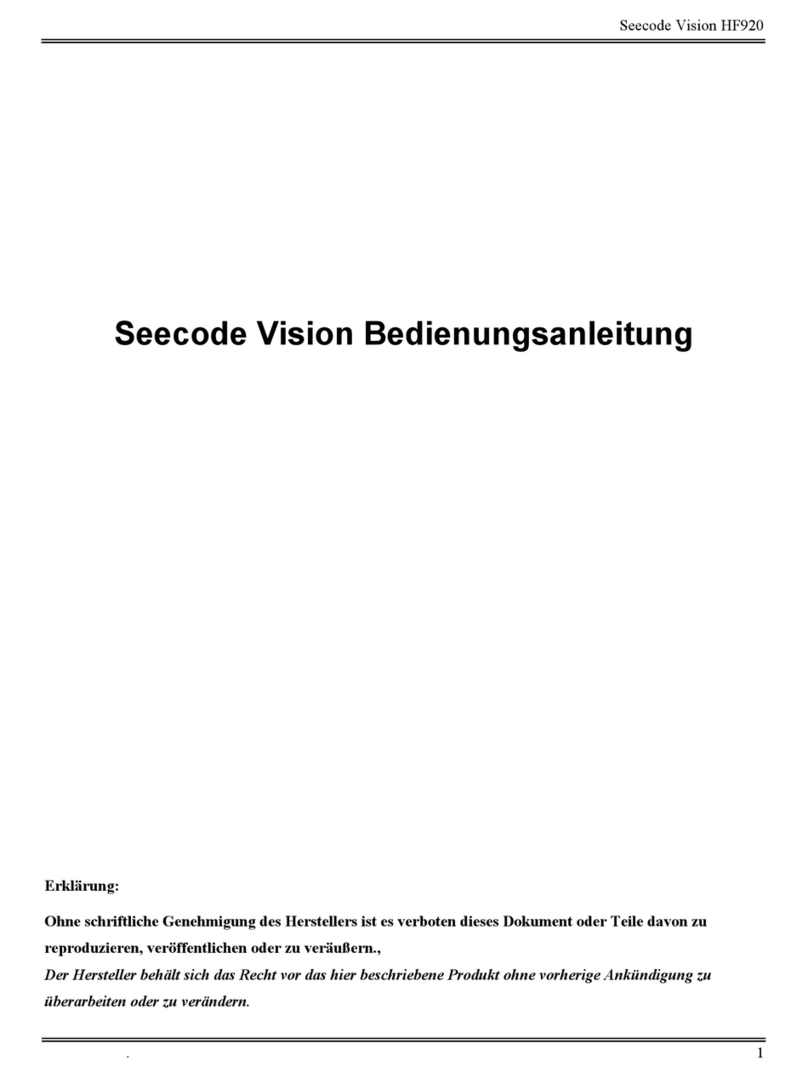 Seecode vision HF920 User manual Seecode vision HF920 User manual