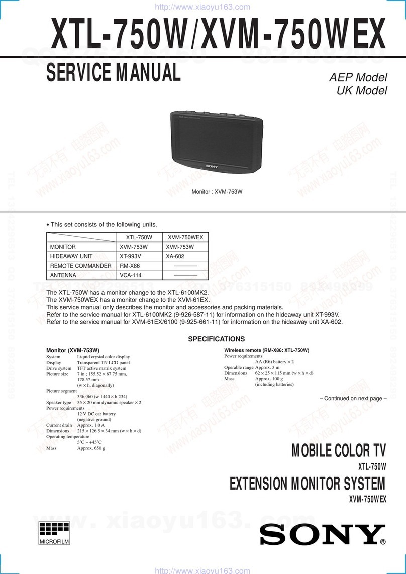 Sony XTL-750W User manual