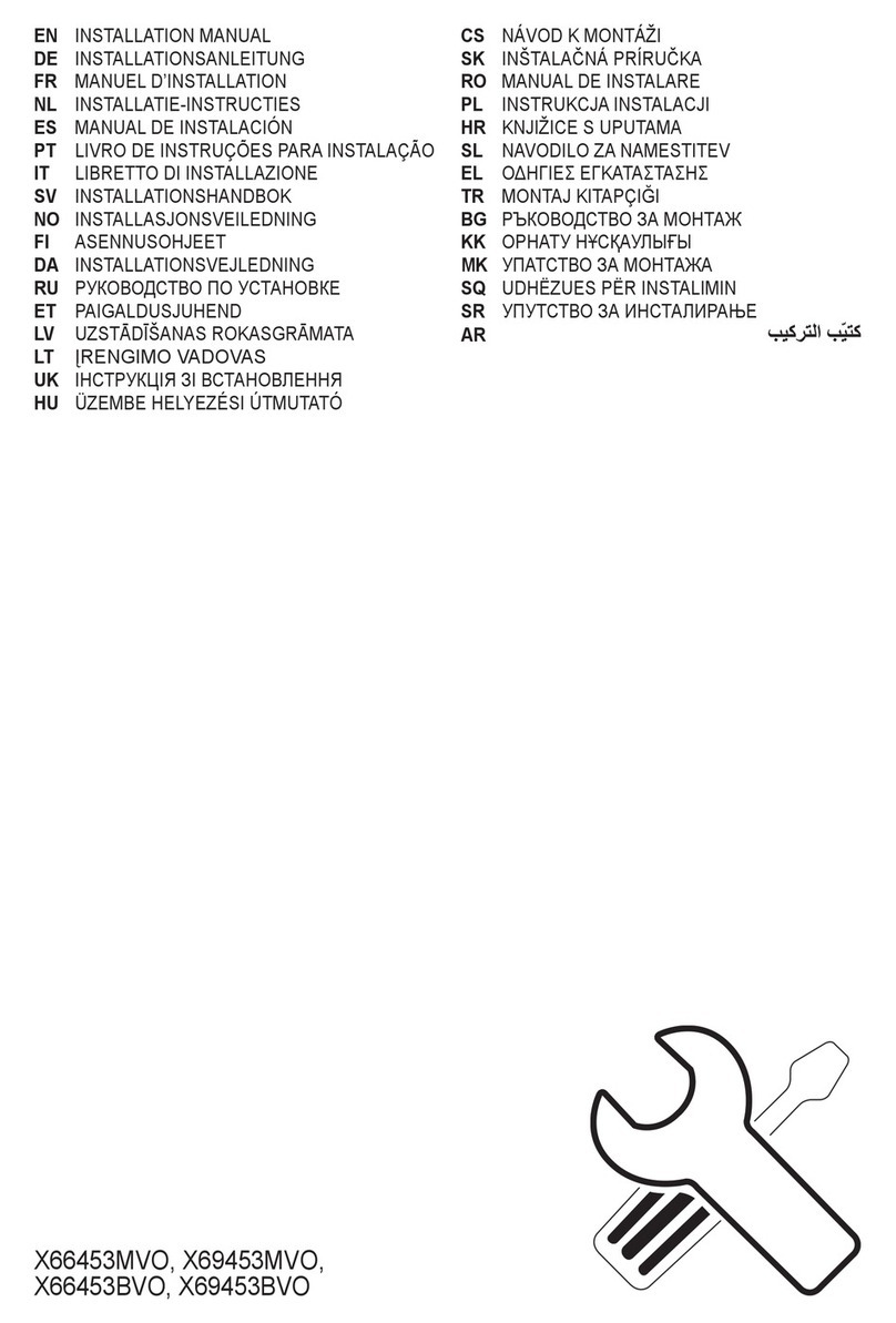 AEG X66453MVO installation manual