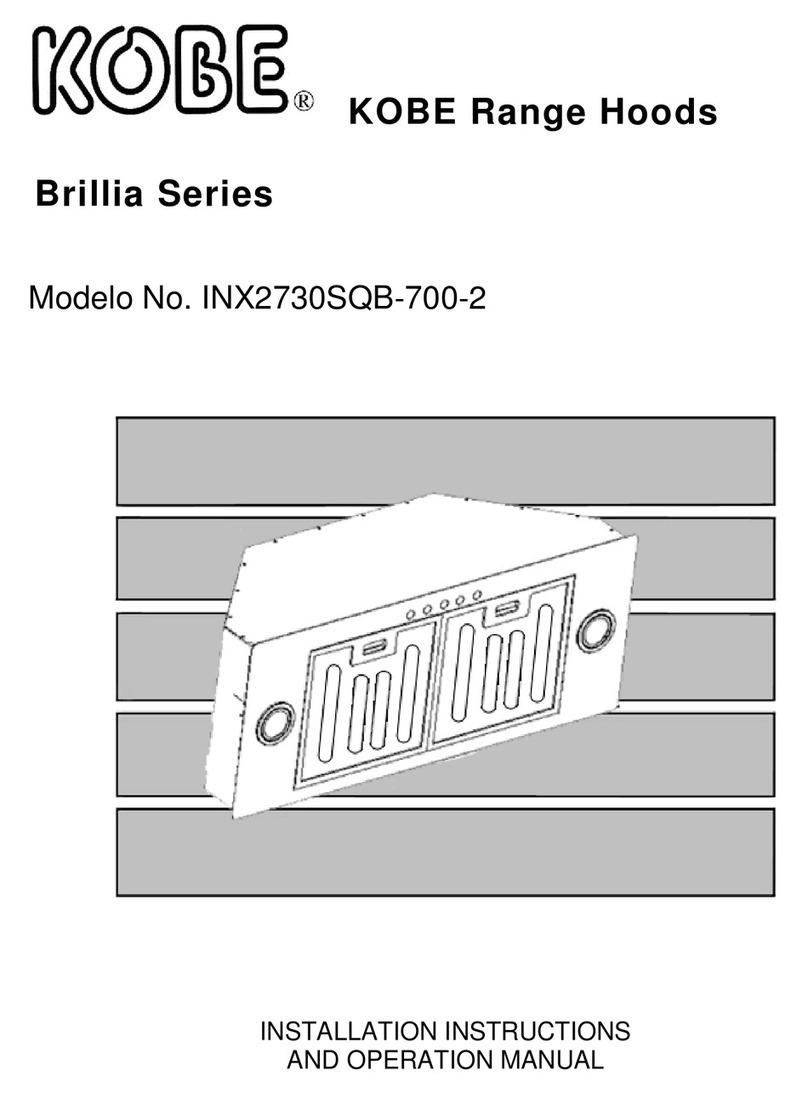KOBE INX2730SQB-700-2 Installation instructions and operation manual KOBE INX2730SQB-700-2 Installation instructions and operation manual
