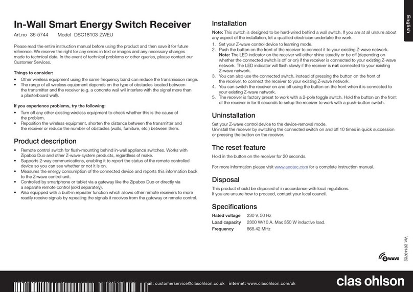 Aeotec DSC18103-ZWEU instruction manual Aeotec DSC18103-ZWEU instruction manual