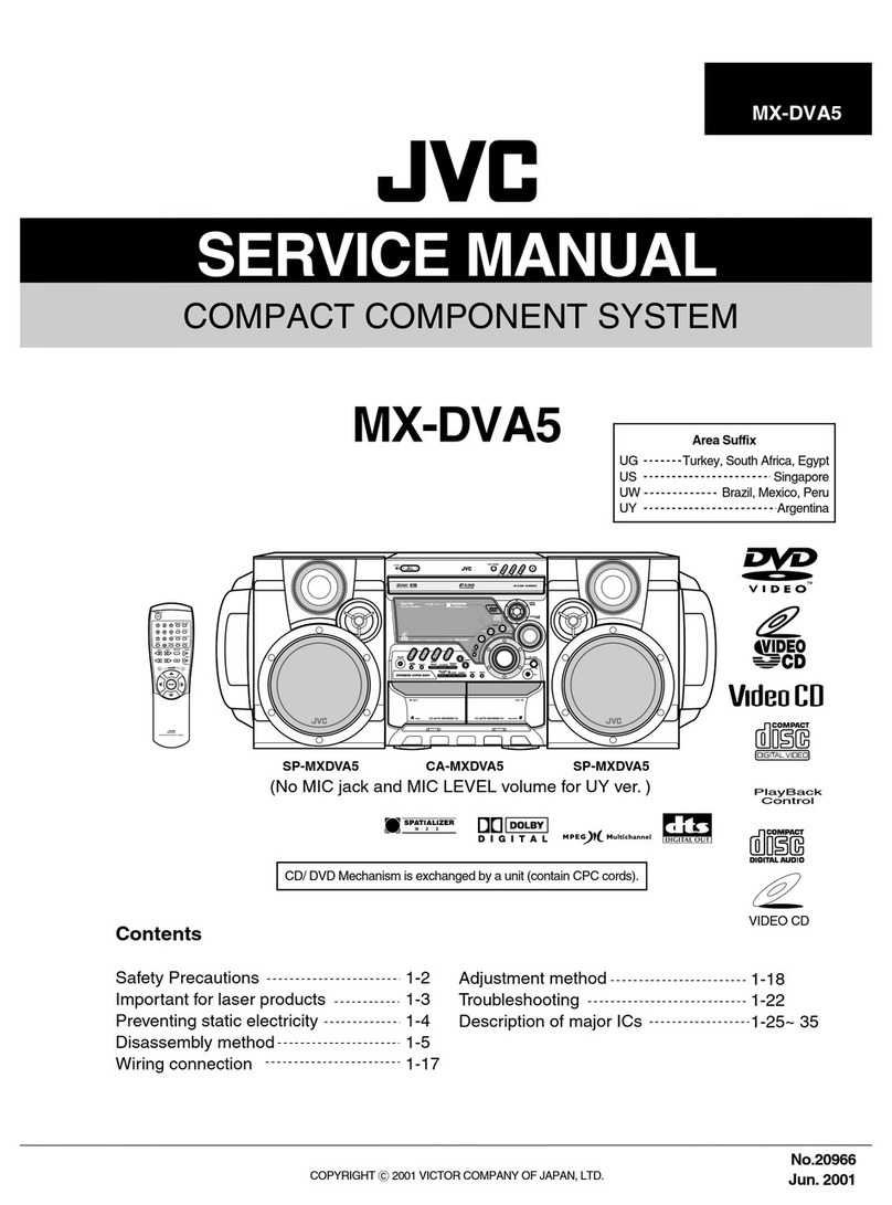 JVC MXDVA5 - 3 DVD/CD Home Theater Mini System User manual