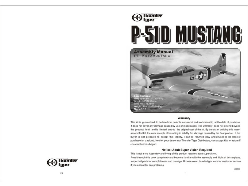 THUNDER TIGER P-51D MUSTANG User manual