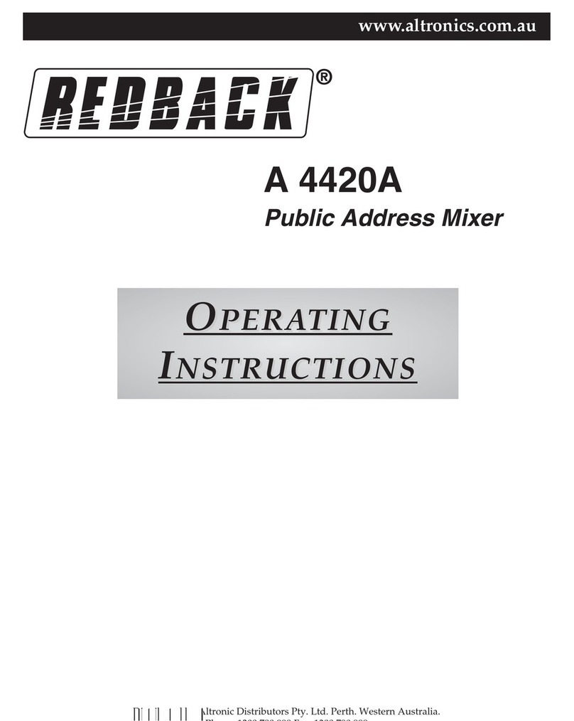 Altronics REDBACK A 4420A operating instructions