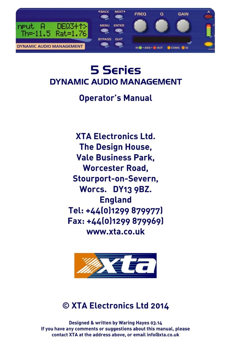 XTA 5 series Operator's manual