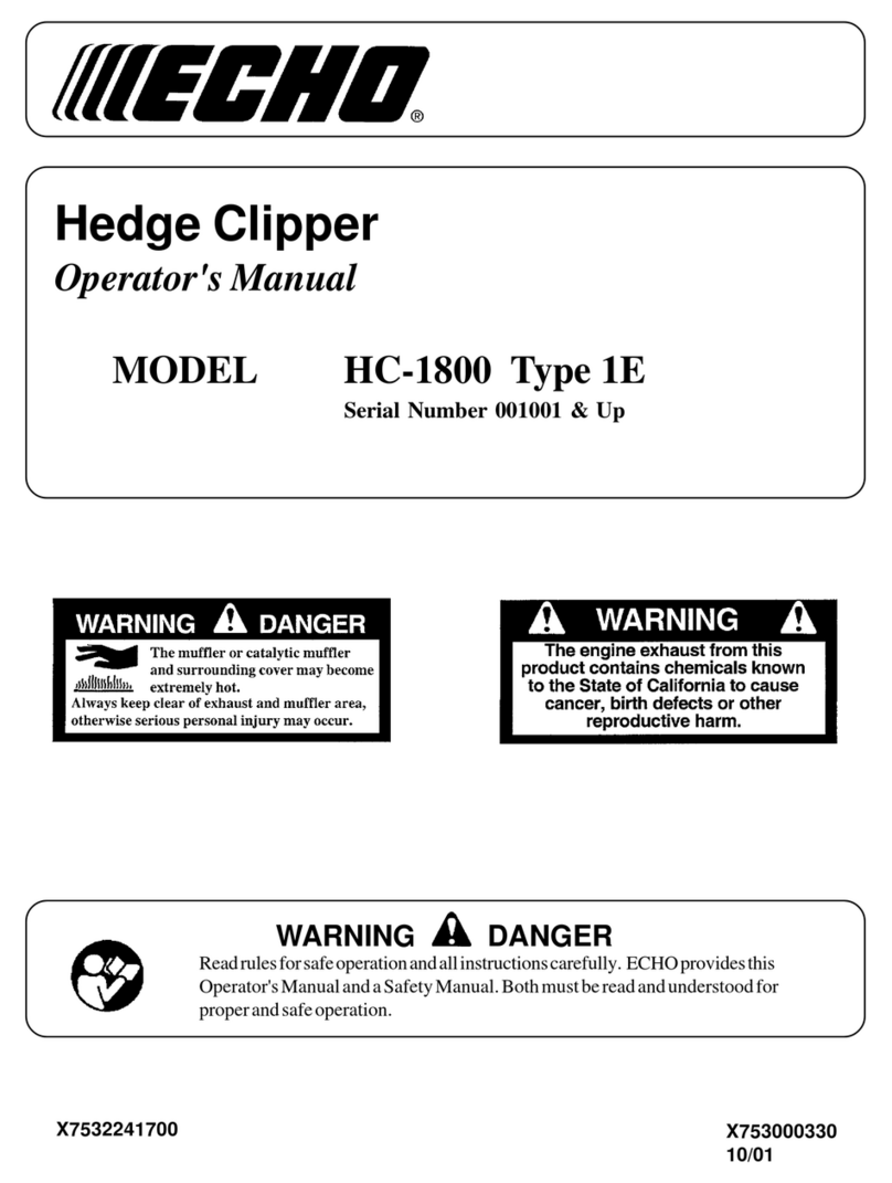 Echo HC-1800 Type 1E User manual