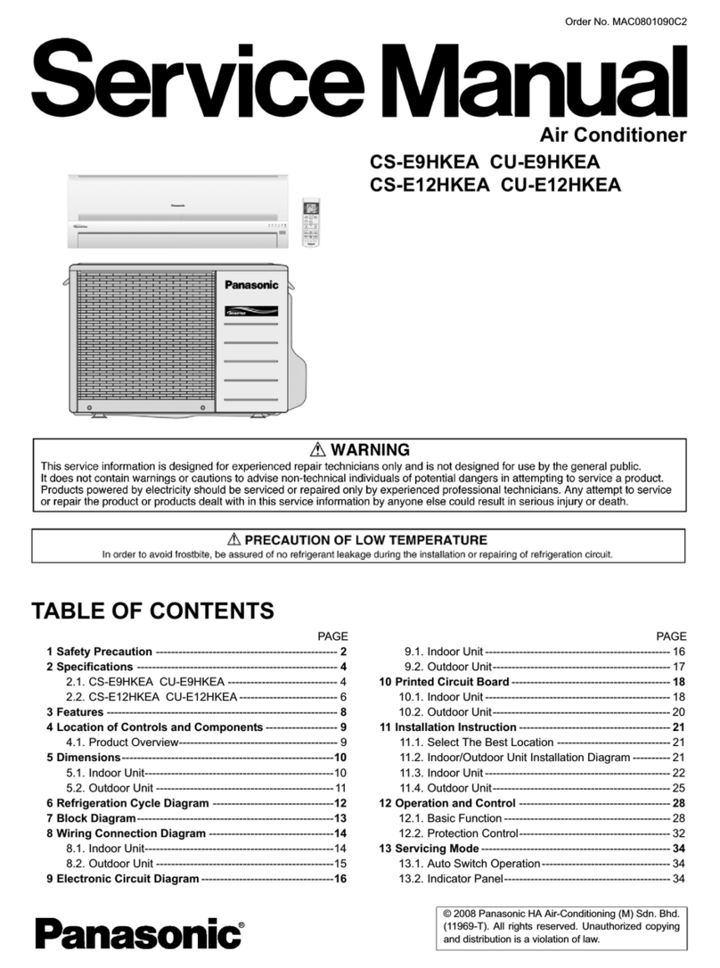 Panasonic CS-E9HKEA User manual