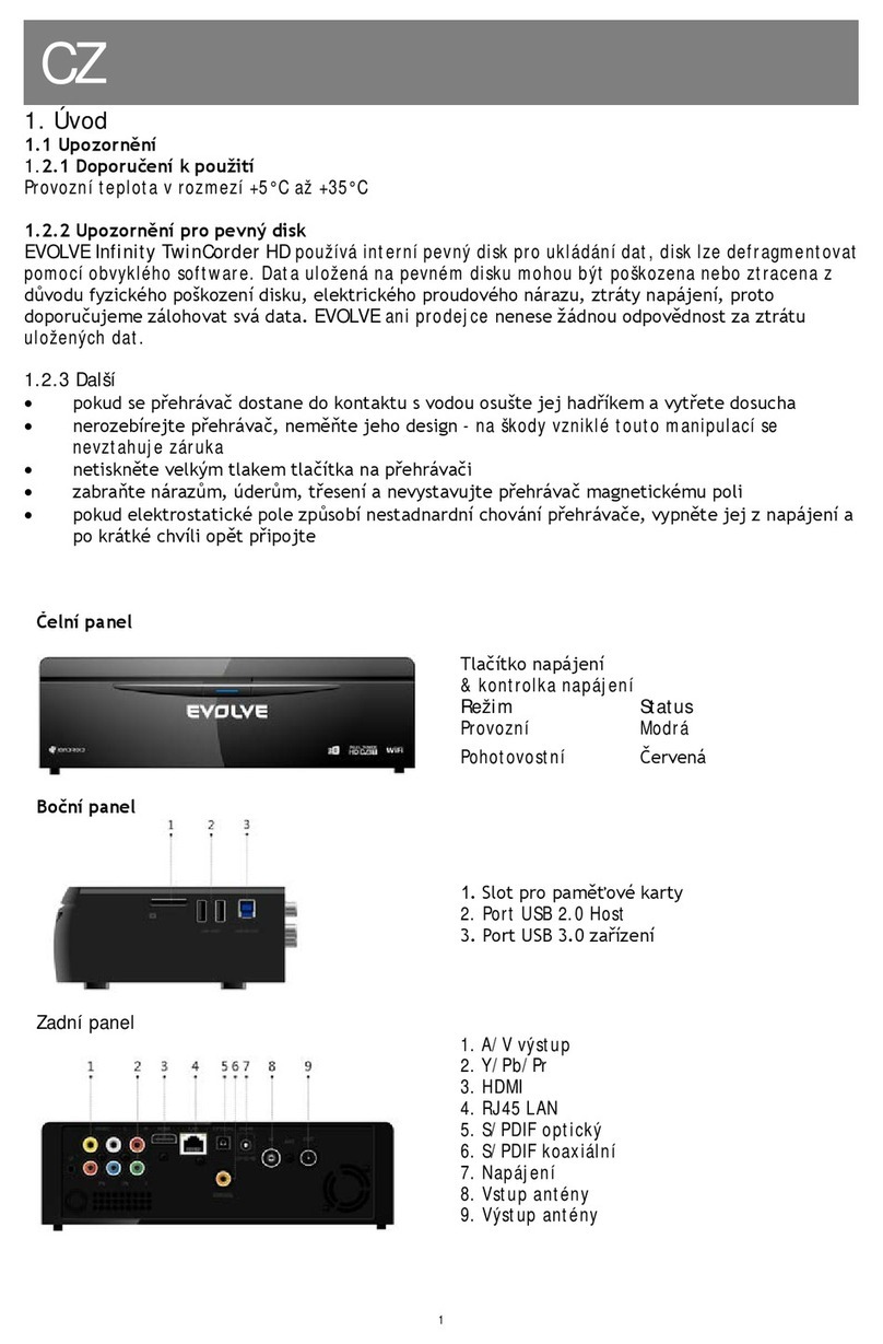 Evolve Ifinity TwinCorder HD user manual