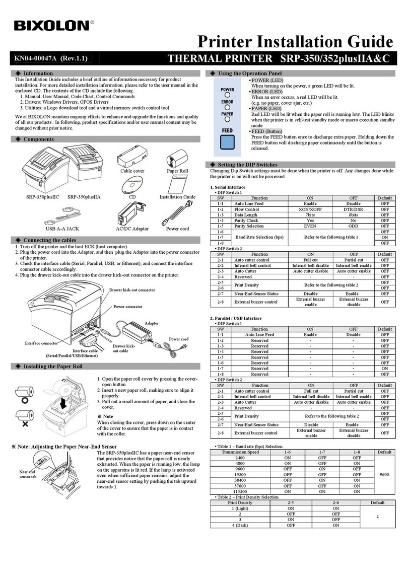 BIXOLON SRP-352plusIIA&C User manual