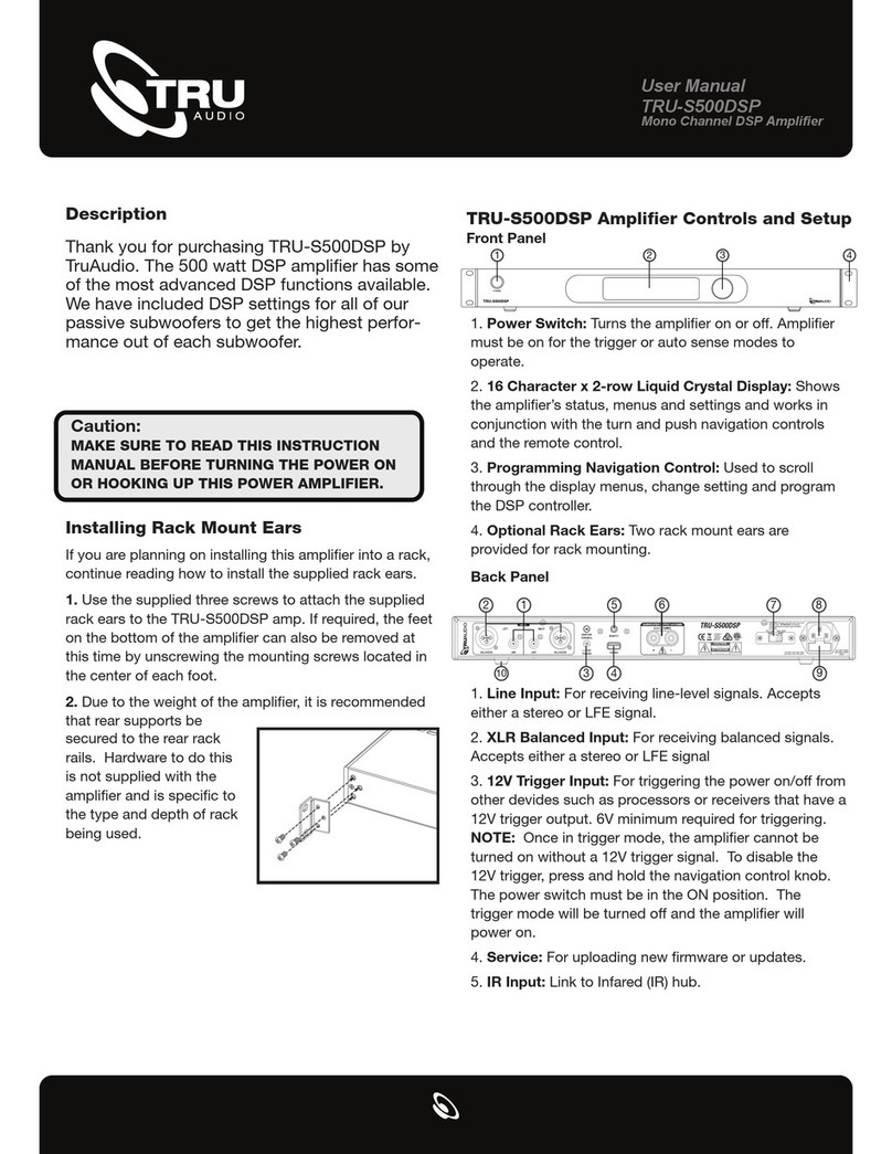 TRU Audio S500DSP User manual