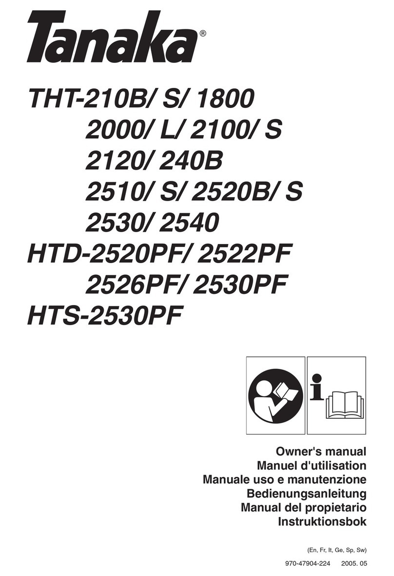 Tanaka THT series owner's manual