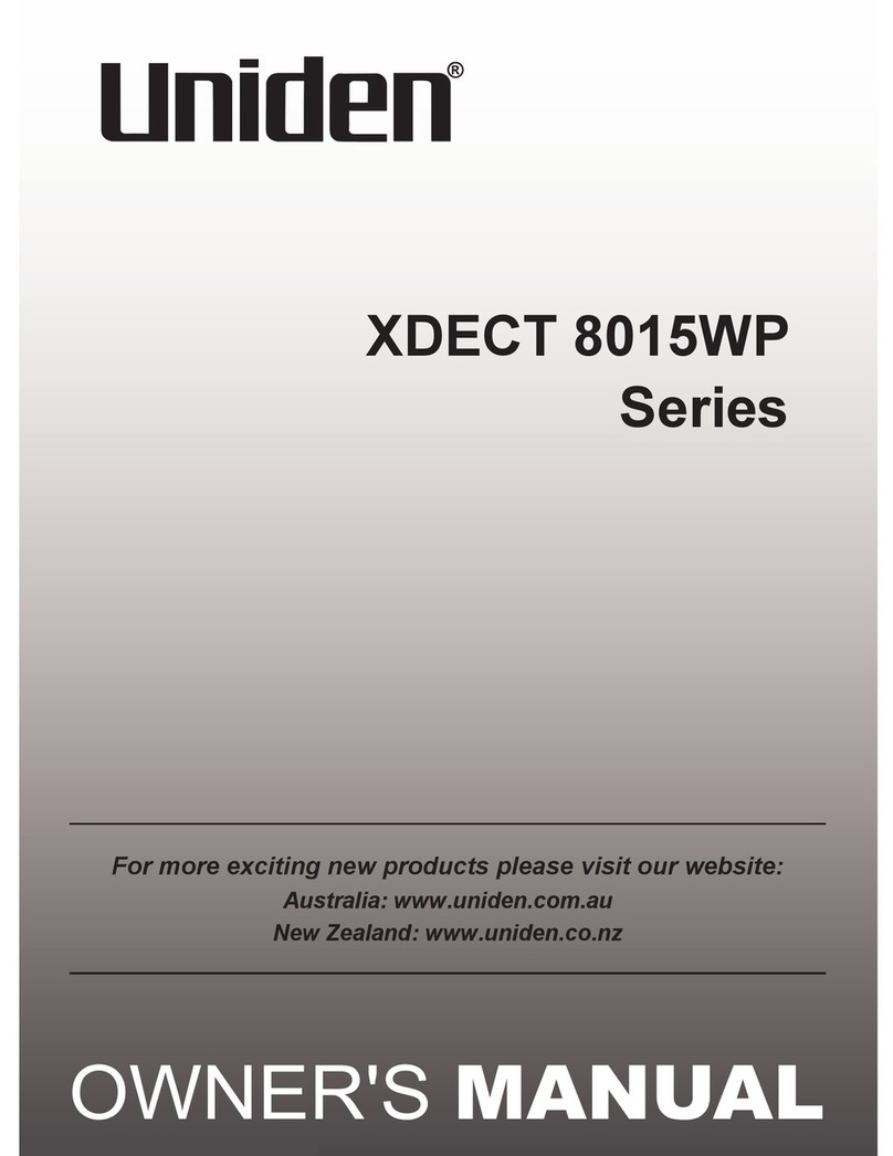 Uniden XDECT 8015WP series User manual