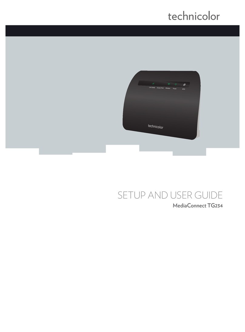 Technicolor MediaConnect TG234 Setup and user guide