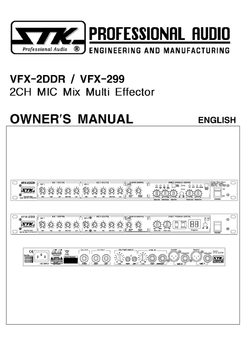 STK Professional Audio CFX-2DDR owner's manual