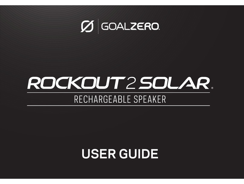 GOAL ZERO ROCKOUT 2 SOLAR User manual