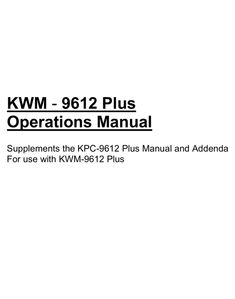 Kantronics KWM-9612 plus User manual