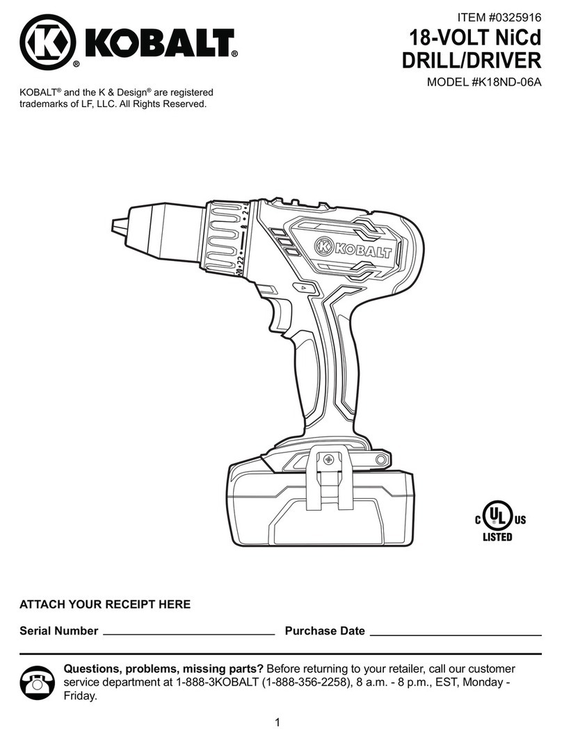 Kobalt K18ND-06A User manual