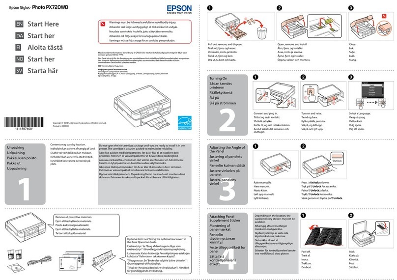 Epson STYLUS PHOTO PX072OWD Instruction Manual