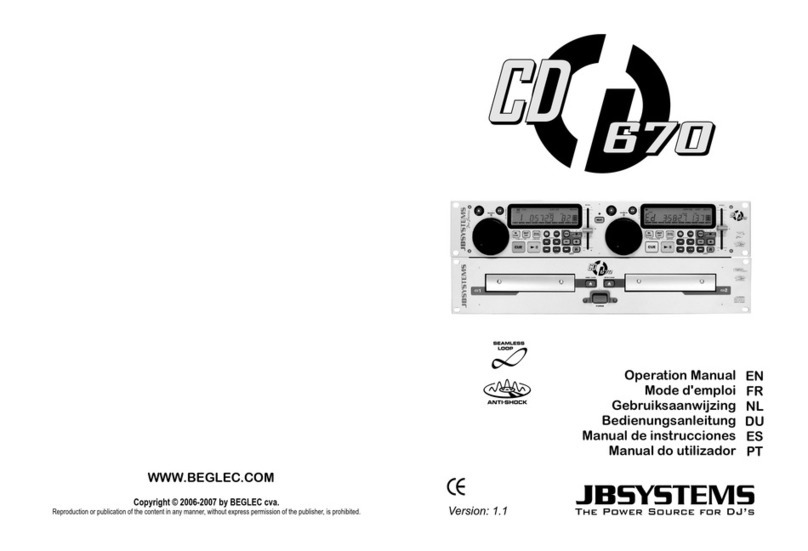 JB Systems CD 670 User manual