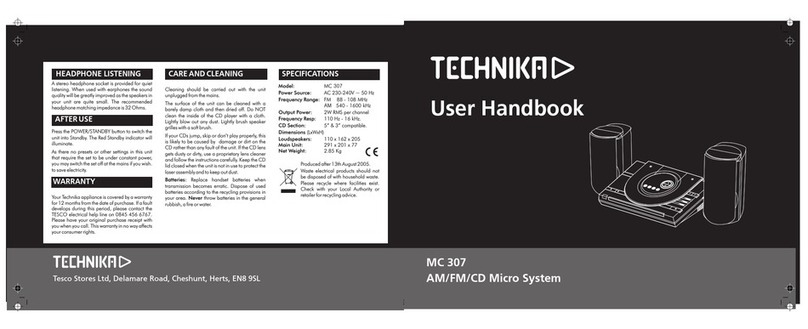 Technika MC 307 Instruction Manual