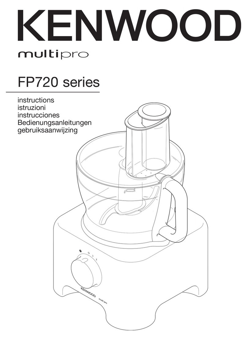 Kenwood multipro FP720 series instructions