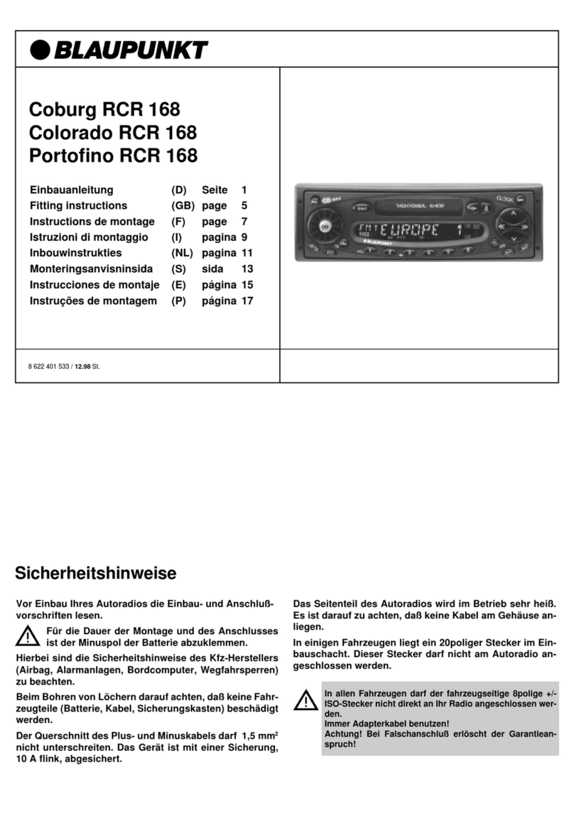 Blaupunkt COBURG RCR 168 User manual