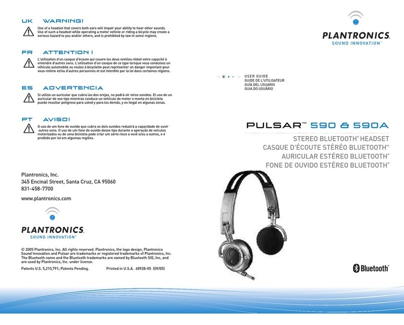Plantronics Pulsar 590 series User manual