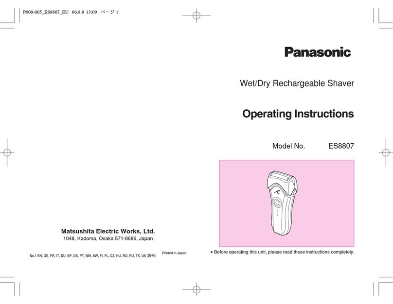 Panasonic ES-8807 operating instructions