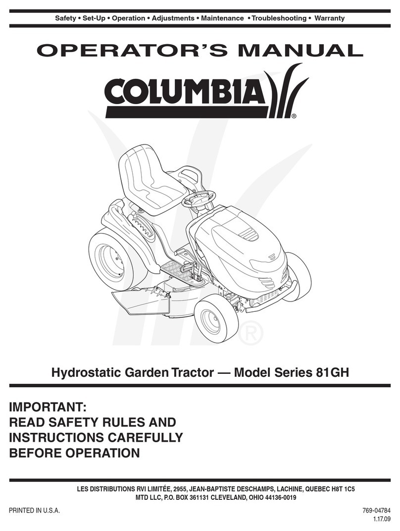 Columbia Series 81GH Operator's manual