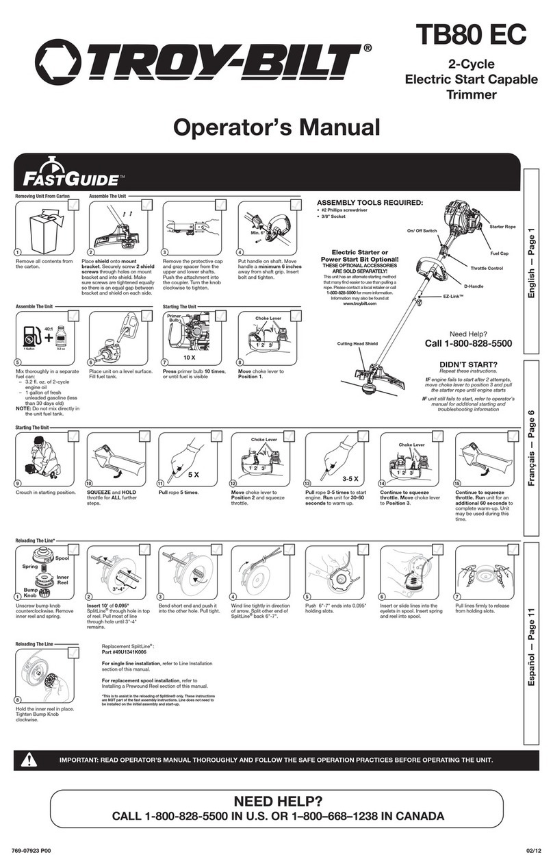 Troy-Bilt TB80 EC User manual