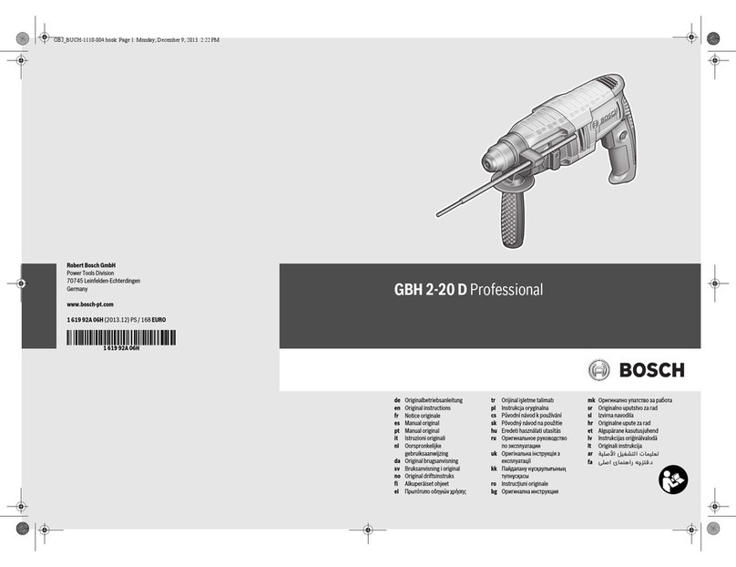Bosch GBH 2-20 D Professional User manual