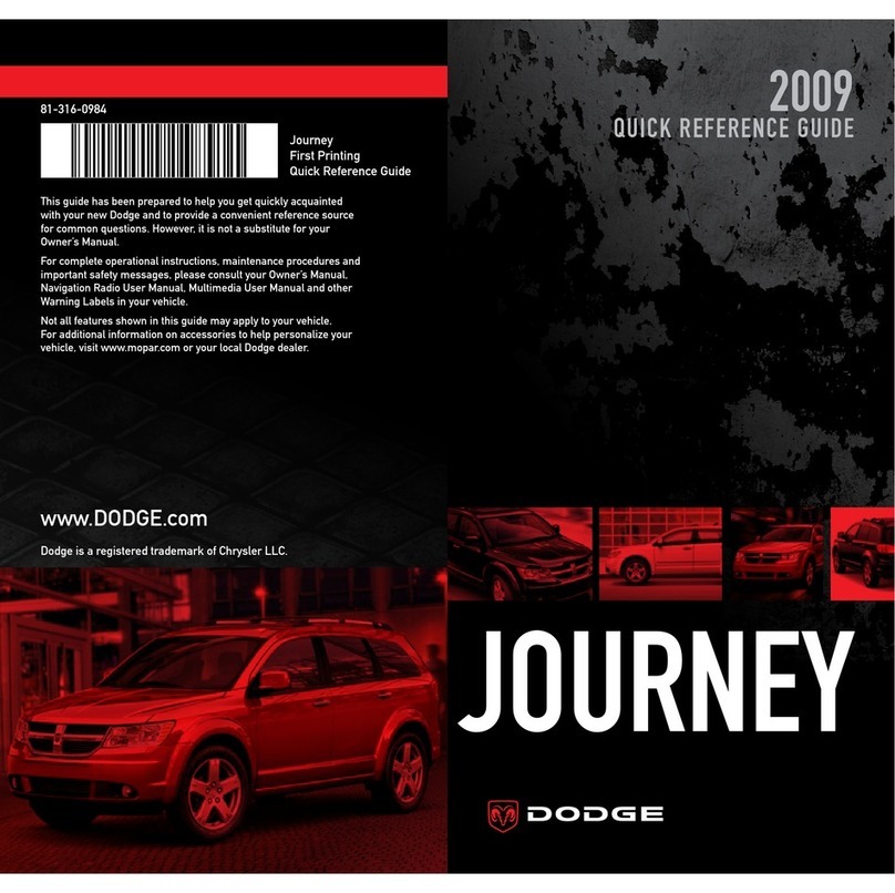 Dodge 2009 Journey Quick reference guide