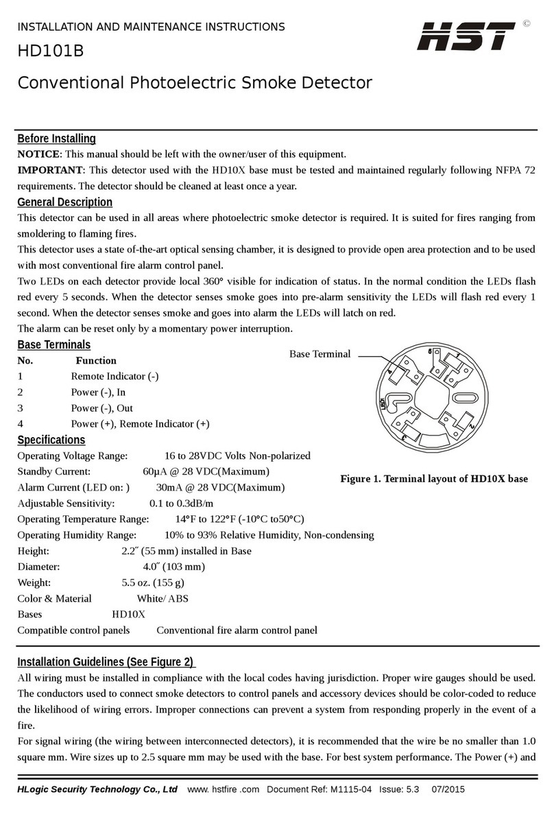 HST HD101B Installation and maintenance instructions