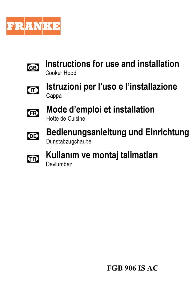 Franke FGB 906 IS AC Operation manual Franke FGB 906 IS AC Operation manual