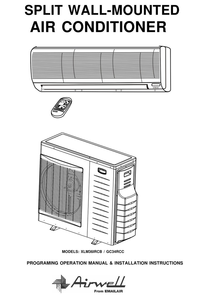 Airwell XLM36IRCB Operation manual & installation instructions