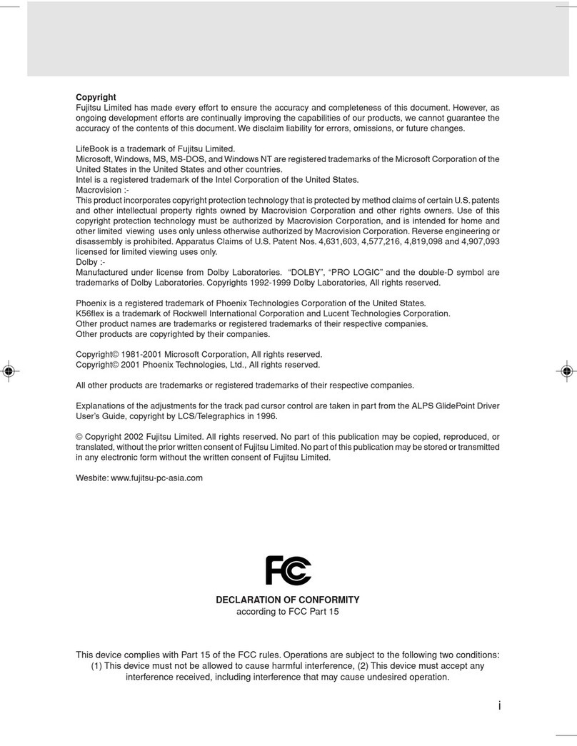 Fujitsu LifeBook S6110 User manual