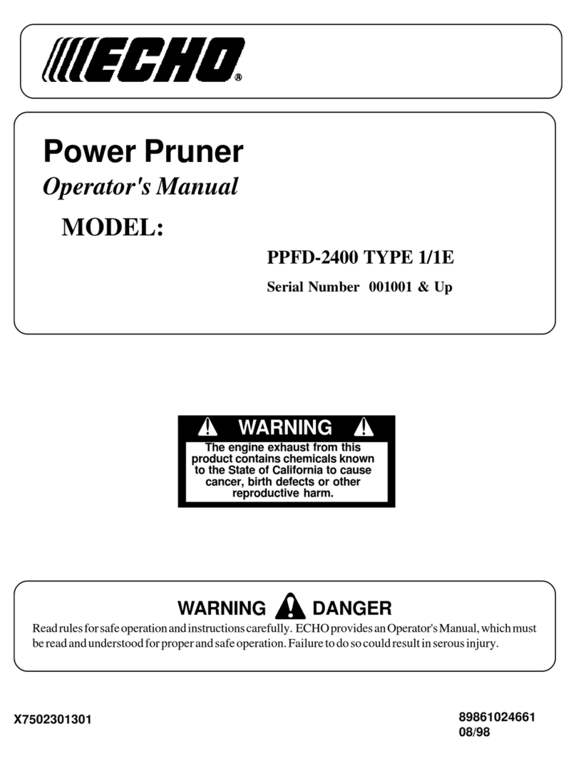 Echo PPFD-2400 TYPE 1/1E Operator's manual