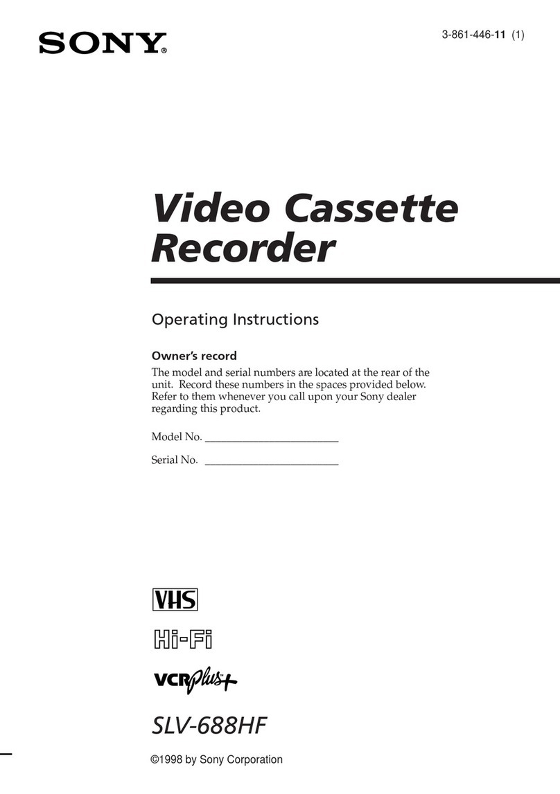 Sony SLV-688HF - Video Cassette Recorder User manual