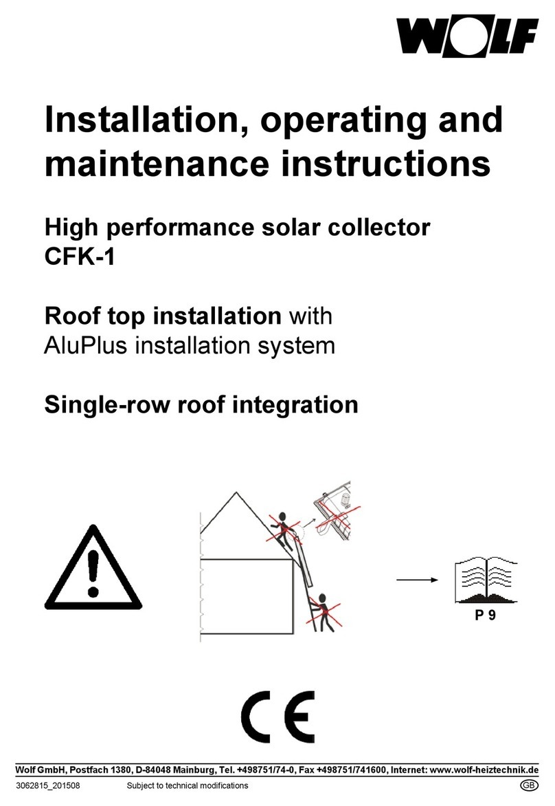 Wolf CFK-1 Installation, operating and maintenance instructions Wolf CFK-1 Installation, operating and maintenance instructions