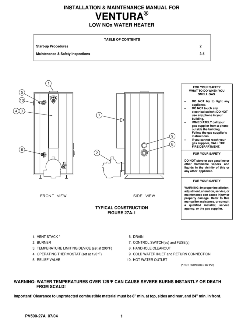 Ventura PV500-27A Installation and maintenance manual Ventura PV500-27A Installation and maintenance manual