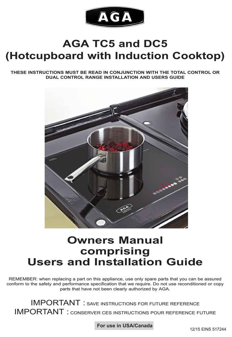 AGA TC5 Owners manual comprising users and installation guide
