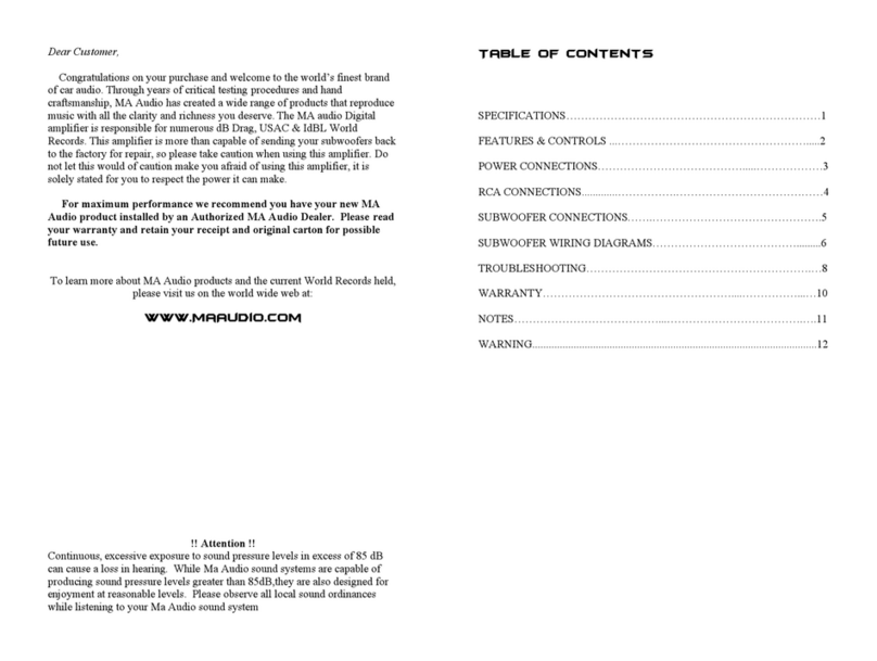 Ma Audio HK-2000D manual