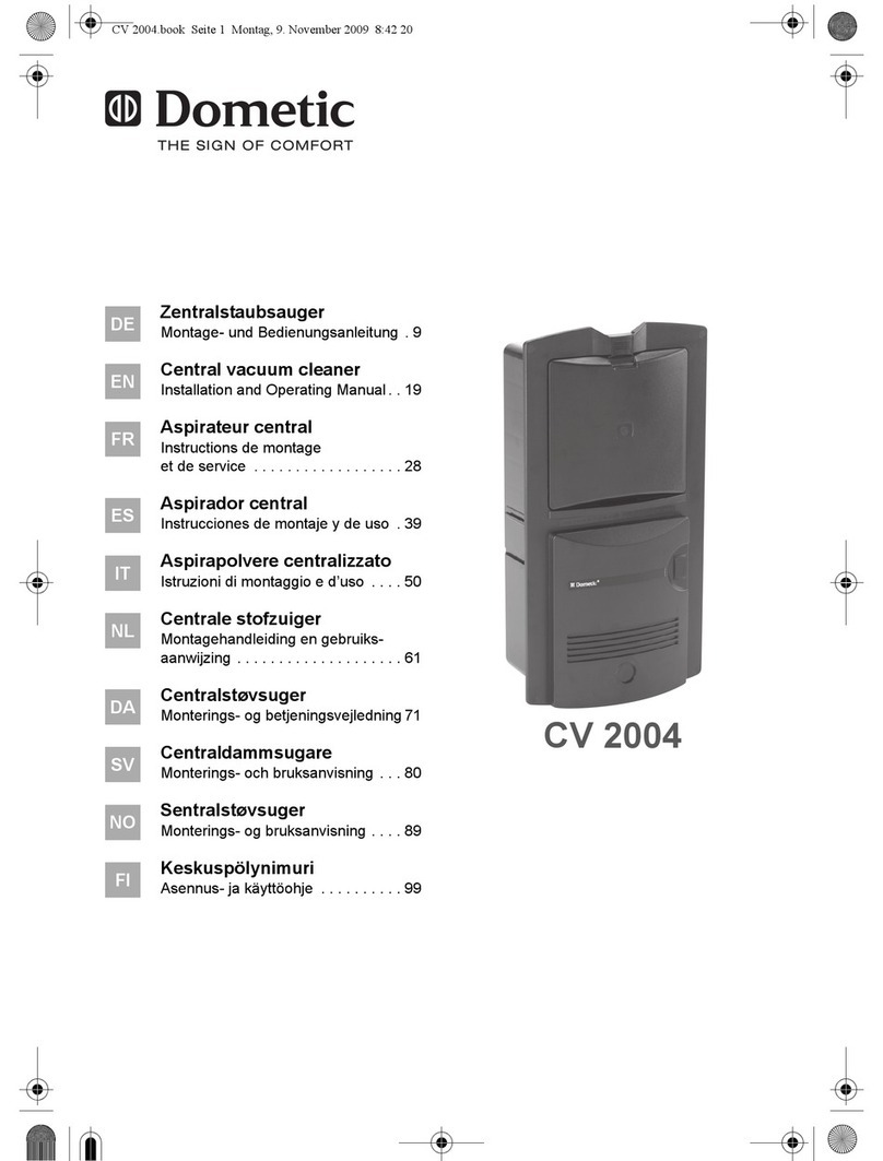 Dometic CV 2004 Installation and operating manual