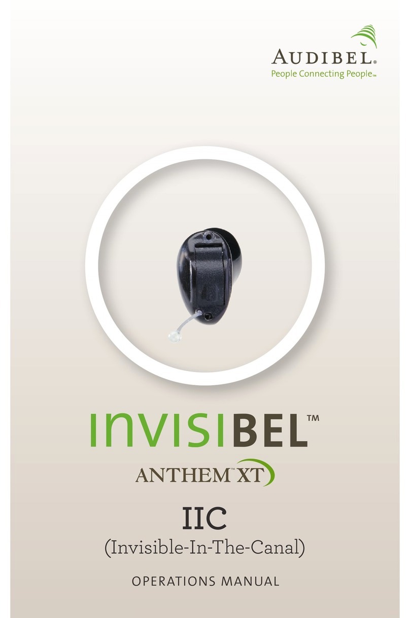 Audibel invisibel anthem xt Operation manual