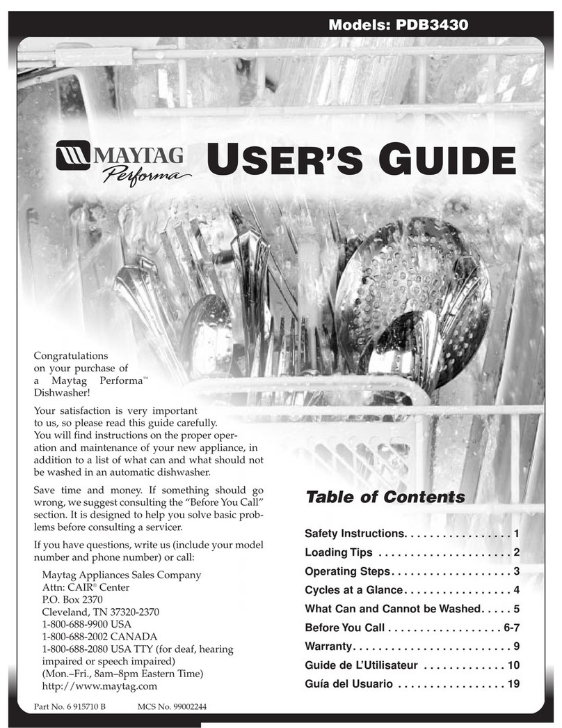 Maytag PDB3430 User manual Maytag PDB3430 User manual