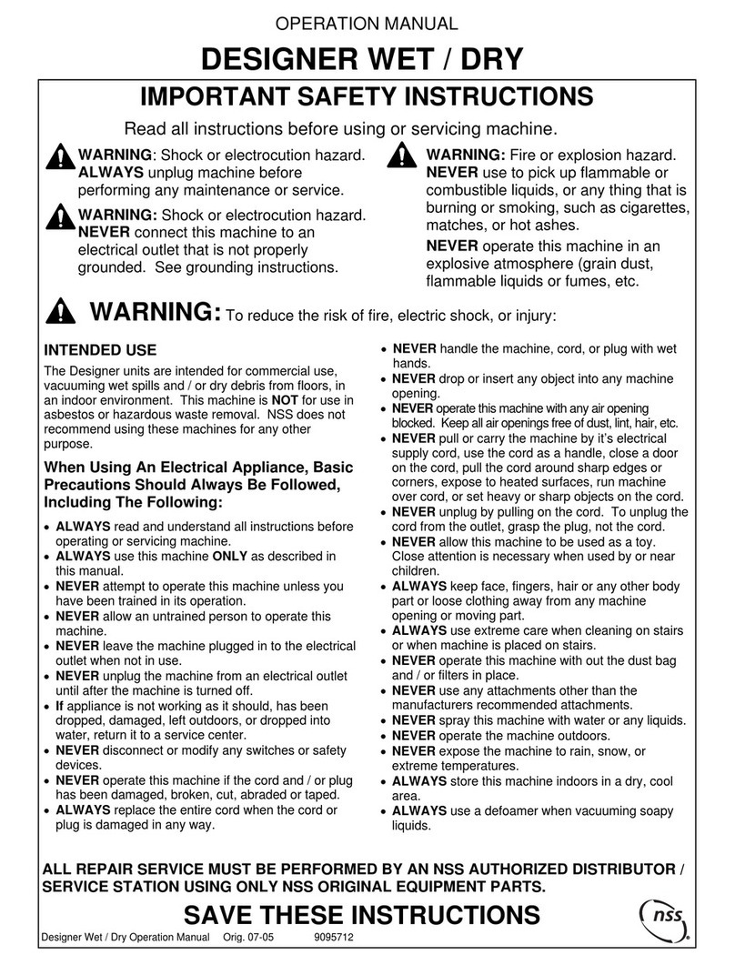 NSS Designer Wet/Dry Operation manual
